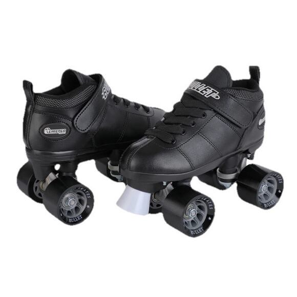 New Chicago Bullet Quad Speed Roller Skates Men’s Sz 2 / W’s Sz 3 Indoor/Outdoor - Picture 3 of 5